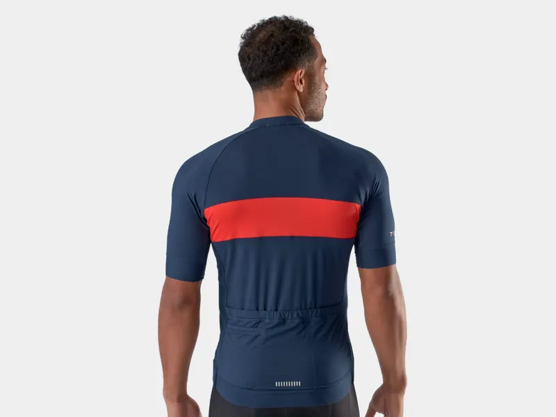 Trek Circuit Ltd Short Sleeve Jersey in Deep Dark Blue/Viper Red-1